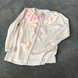 Girls age 2 button up cardigan with flowers
